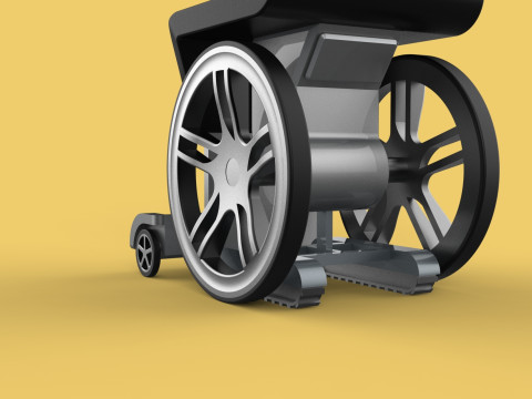 SMART WHEELCHAIR ELECTRIC AUTONOMOUS ROBOT CLIMBING STAIRS LIFT Model 3D