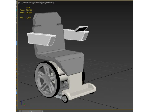 SMART WHEELCHAIR ELECTRIC AUTONOMOUS ROBOT CLIMBING STAIRS LIFT 3D Model