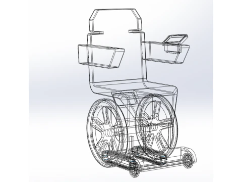 SMART WHEELCHAIR ELECTRIC AUTONOMOUS ROBOT CLIMBING STAIRS LIFT 3D Model