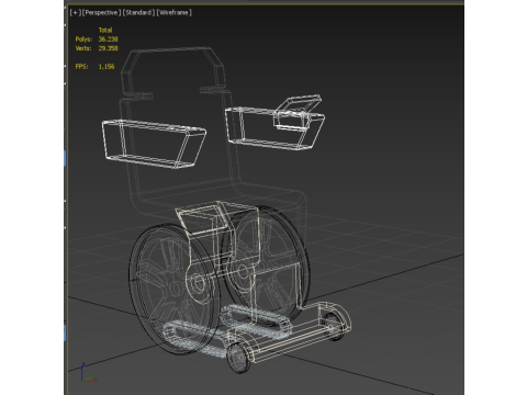 SMART WHEELCHAIR ELECTRIC AUTONOMOUS ROBOT CLIMBING STAIRS LIFT Model 3D