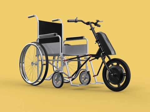 POWER ASSIST ELECTRIC MOTOR ATTACHMENT HANDCYCLE BIKE WHEELCHAIR 3D Model