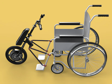 POWER ASSIST ELECTRIC MOTOR ATTACHMENT HANDCYCLE BIKE WHEELCHAIR 3D Model