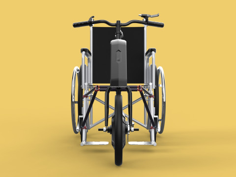POWER ASSIST ELECTRIC MOTOR ATTACHMENT HANDCYCLE BIKE WHEELCHAIR 3D Model