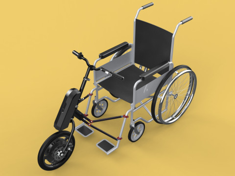 POWER ASSIST ELECTRIC MOTOR ATTACHMENT HANDCYCLE BIKE WHEELCHAIR 3D Model