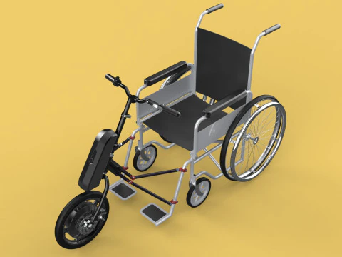 POWER ASSIST ELECTRIC MOTOR ATTACHMENT HANDCYCLE BIKE WHEELCHAIR 3D Model