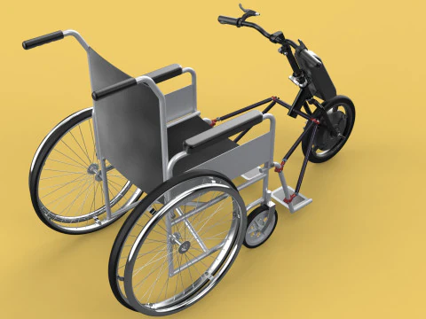 POWER ASSIST ELECTRIC MOTOR ATTACHMENT HANDCYCLE BIKE WHEELCHAIR 3D Model