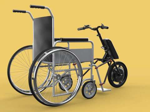 POWER ASSIST ELECTRIC MOTOR ATTACHMENT HANDCYCLE BIKE WHEELCHAIR 3D Model