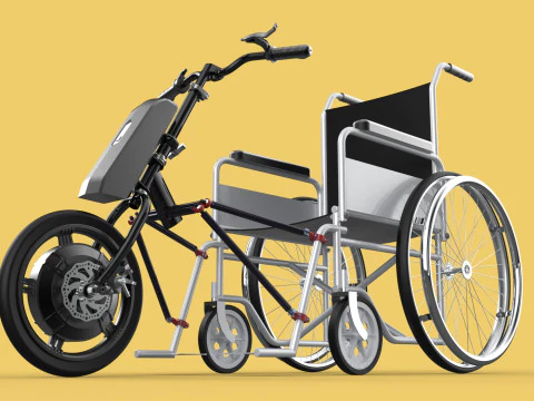 POWER ASSIST ELECTRIC MOTOR ATTACHMENT HANDCYCLE BIKE WHEELCHAIR 3D Model