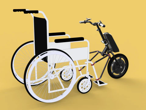 POWER ASSIST ELECTRIC MOTOR ATTACHMENT HANDCYCLE BIKE WHEELCHAIR 3D Model