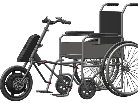 POWER ASSIST ELECTRIC MOTOR ATTACHMENT HANDCYCLE BIKE WHEELCHAIR 3D Model