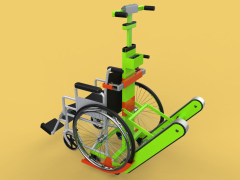 ELECTRIC STAIR CLIMBER ASSIST WHEELCHAIR CRAWLER LIFTS TROLLEY Model 3D