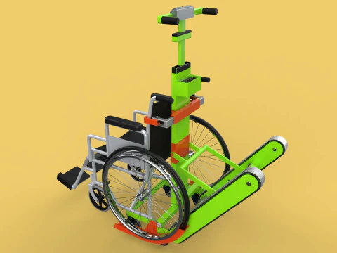 ELECTRIC STAIR CLIMBER ASSIST WHEELCHAIR CRAWLER LIFTS TROLLEY 3D Model
