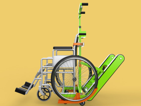 ELECTRIC STAIR CLIMBER ASSIST WHEELCHAIR CRAWLER LIFTS TROLLEY Model 3D