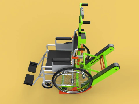 ELECTRIC STAIR CLIMBER ASSIST WHEELCHAIR CRAWLER LIFTS TROLLEY 3D Model