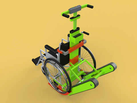 ELECTRIC STAIR CLIMBER ASSIST WHEELCHAIR CRAWLER LIFTS TROLLEY 3D Model