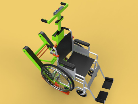 ELECTRIC STAIR CLIMBER ASSIST WHEELCHAIR CRAWLER LIFTS TROLLEY Model 3D