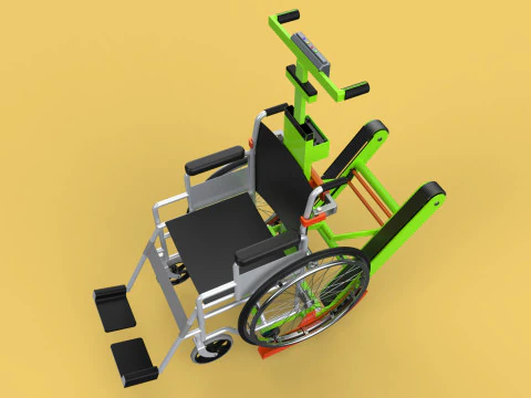 ELECTRIC STAIR CLIMBER ASSIST WHEELCHAIR CRAWLER LIFTS TROLLEY 3D Model