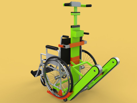ELECTRIC STAIR CLIMBER ASSIST WHEELCHAIR CRAWLER LIFTS TROLLEY Model 3D