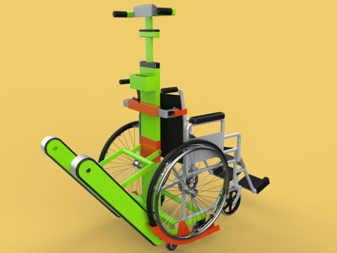 ELECTRIC STAIR CLIMBER ASSIST WHEELCHAIR CRAWLER LIFTS TROLLEY Model 3D