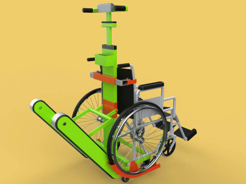 ELECTRIC STAIR CLIMBER ASSIST WHEELCHAIR CRAWLER LIFTS TROLLEY 3D Model