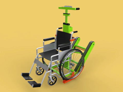 ELECTRIC STAIR CLIMBER ASSIST WHEELCHAIR CRAWLER LIFTS TROLLEY 3D Model