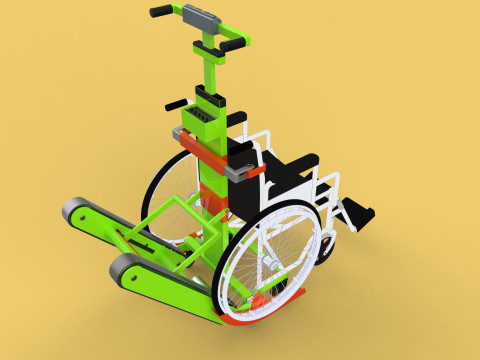 ELECTRIC STAIR CLIMBER ASSIST WHEELCHAIR CRAWLER LIFTS TROLLEY Model 3D