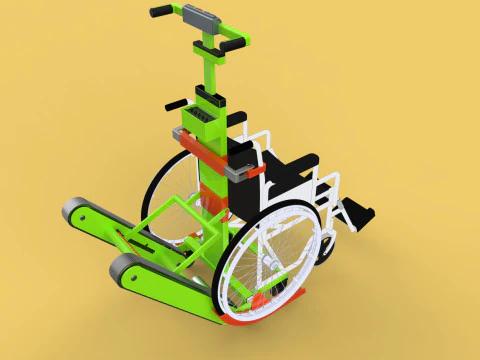 ELECTRIC STAIR CLIMBER ASSIST WHEELCHAIR CRAWLER LIFTS TROLLEY 3D Model