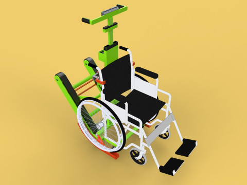 ELECTRIC STAIR CLIMBER ASSIST WHEELCHAIR CRAWLER LIFTS TROLLEY Model 3D