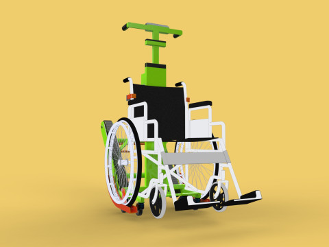 ELECTRIC STAIR CLIMBER ASSIST WHEELCHAIR CRAWLER LIFTS TROLLEY Model 3D