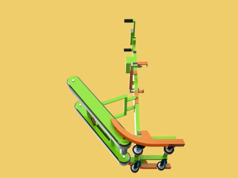 ELECTRIC STAIR CLIMBER ASSIST WHEELCHAIR CRAWLER LIFTS TROLLEY 3D Model