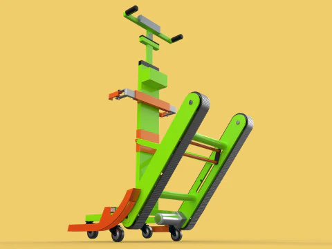 ELECTRIC STAIR CLIMBER ASSIST WHEELCHAIR CRAWLER LIFTS TROLLEY 3D Model