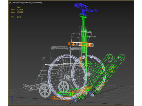ELECTRIC STAIR CLIMBER ASSIST WHEELCHAIR CRAWLER LIFTS TROLLEY 3D Model