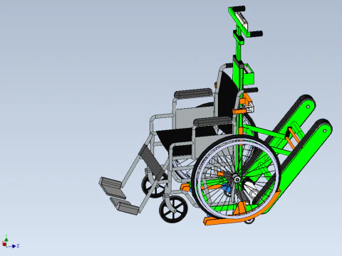 ELECTRIC STAIR CLIMBER ASSIST WHEELCHAIR CRAWLER LIFTS TROLLEY 3D Model
