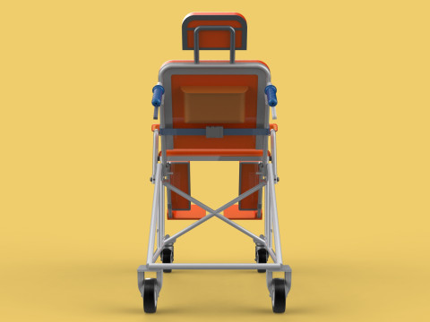 WHEELCHAIR MEDICAL AMBULANCE STRETCHER TROLLEY FOLDING BED CHAIR Modèle 3D