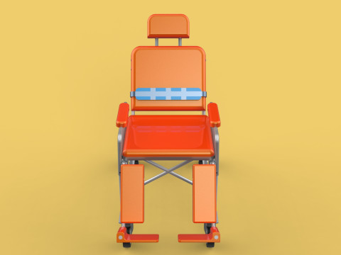 WHEELCHAIR MEDICAL AMBULANCE STRETCHER TROLLEY FOLDING BED CHAIR Modèle 3D