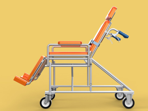WHEELCHAIR MEDICAL AMBULANCE STRETCHER TROLLEY FOLDING BED CHAIR Modèle 3D
