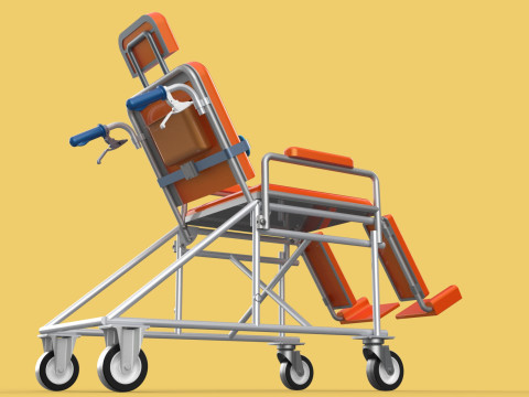WHEELCHAIR MEDICAL AMBULANCE STRETCHER TROLLEY FOLDING BED CHAIR Modèle 3D