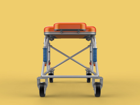 WHEELCHAIR MEDICAL AMBULANCE STRETCHER TROLLEY FOLDING BED CHAIR Modèle 3D