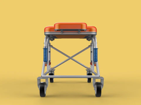 WHEELCHAIR MEDICAL AMBULANCE STRETCHER TROLLEY FOLDING BED CHAIR 3D Model