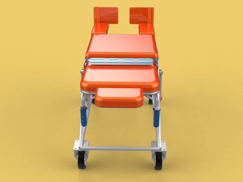 WHEELCHAIR MEDICAL AMBULANCE STRETCHER TROLLEY FOLDING BED CHAIR Modèle 3D