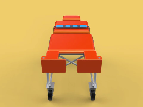 WHEELCHAIR MEDICAL AMBULANCE STRETCHER TROLLEY FOLDING BED CHAIR 3D Model