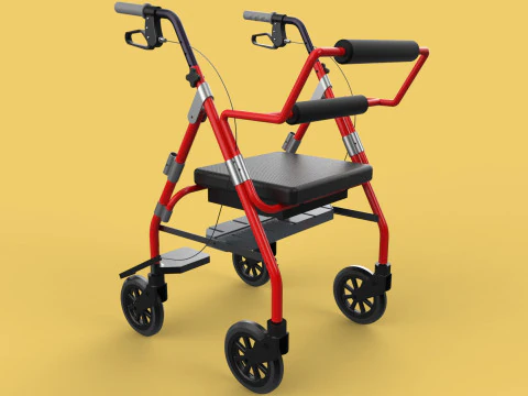ANDADOR CON RUEDAS RODABLES ESTRUCTURA PARA CAMINAR PLEGABLE AYUDA PARA ASIENTO Modelo 3D
