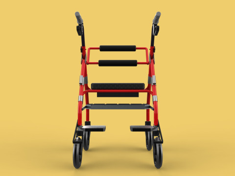 ROLLATOR ROLLING WHEELED WALKER FOLDABLE WALKING FRAME SEAT AID 3Dモデル