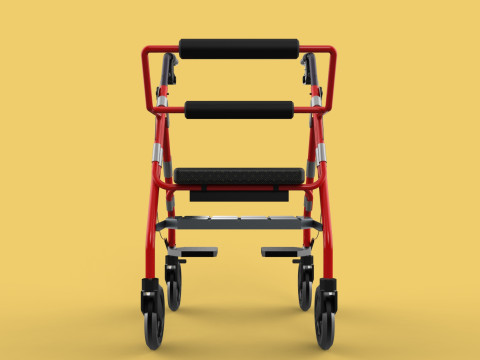 ROLLATOR ROLLING WHEELED WALKER FOLDABLE WALKING FRAME SEAT AID 3Dモデル