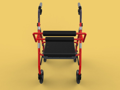 ROLLATOR ROLLING WHEELED WALKER FOLDABLE WALKING FRAME SEAT AID 3Dモデル