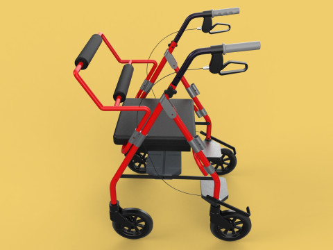 ROLLATOR ROLLING WHEELED WALKER FOLDABLE WALKING FRAME SEAT AID 3Dモデル