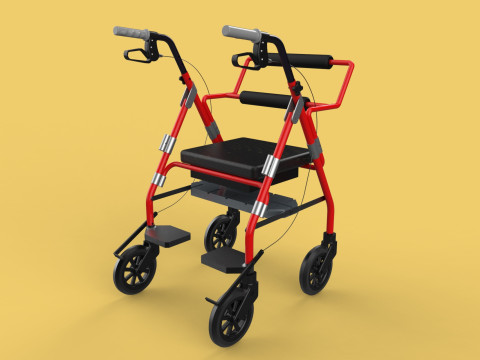 ROLLATOR ROLLING WHEELED WALKER FOLDABLE WALKING FRAME SEAT AID 3Dモデル