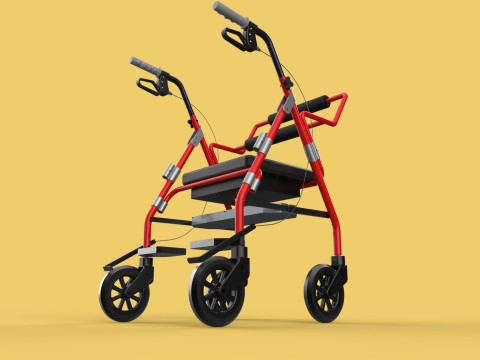 ROLLATOR ROLLING WHEELED WALKER FOLDABLE WALKING FRAME SEAT AID 3Dモデル