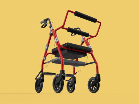ROLLATOR ROLLING WHEELED WALKER FOLDABLE WALKING FRAME SEAT AID 3Dモデル