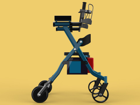 ELECTRIC ROLLATOR ROLLING WHEELED WALKER FOLDING WALKING FRAME 3D 모델
